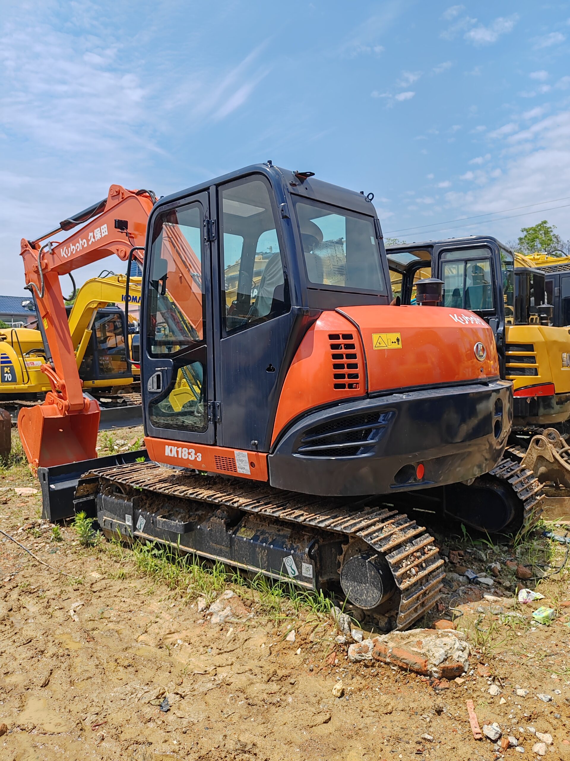 Used KUBOTA KX183 8tons small-size excavator originally imported for sale