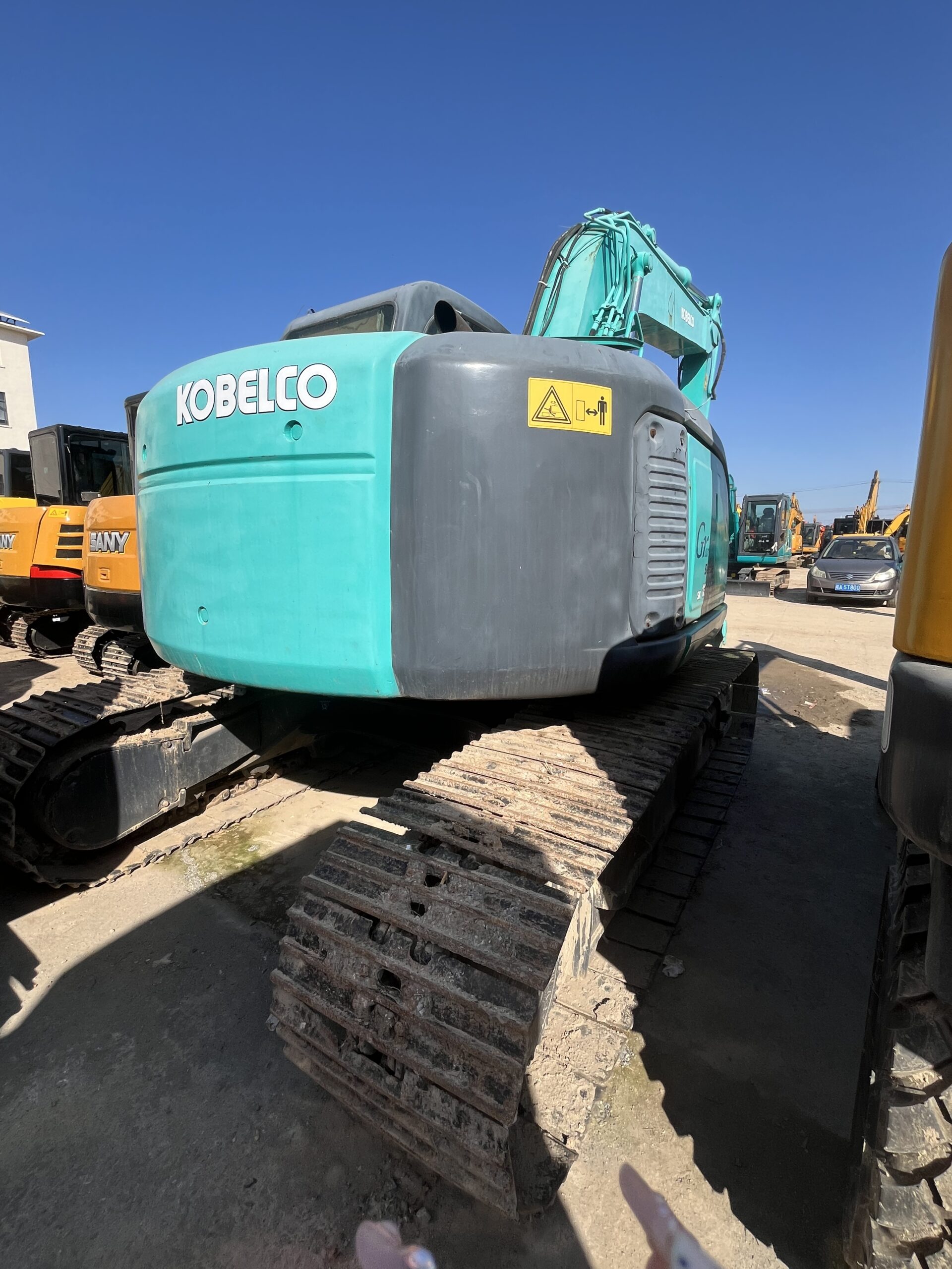 Used KOBELCO SK135SR 13tons round rail Japanese excavator for sale