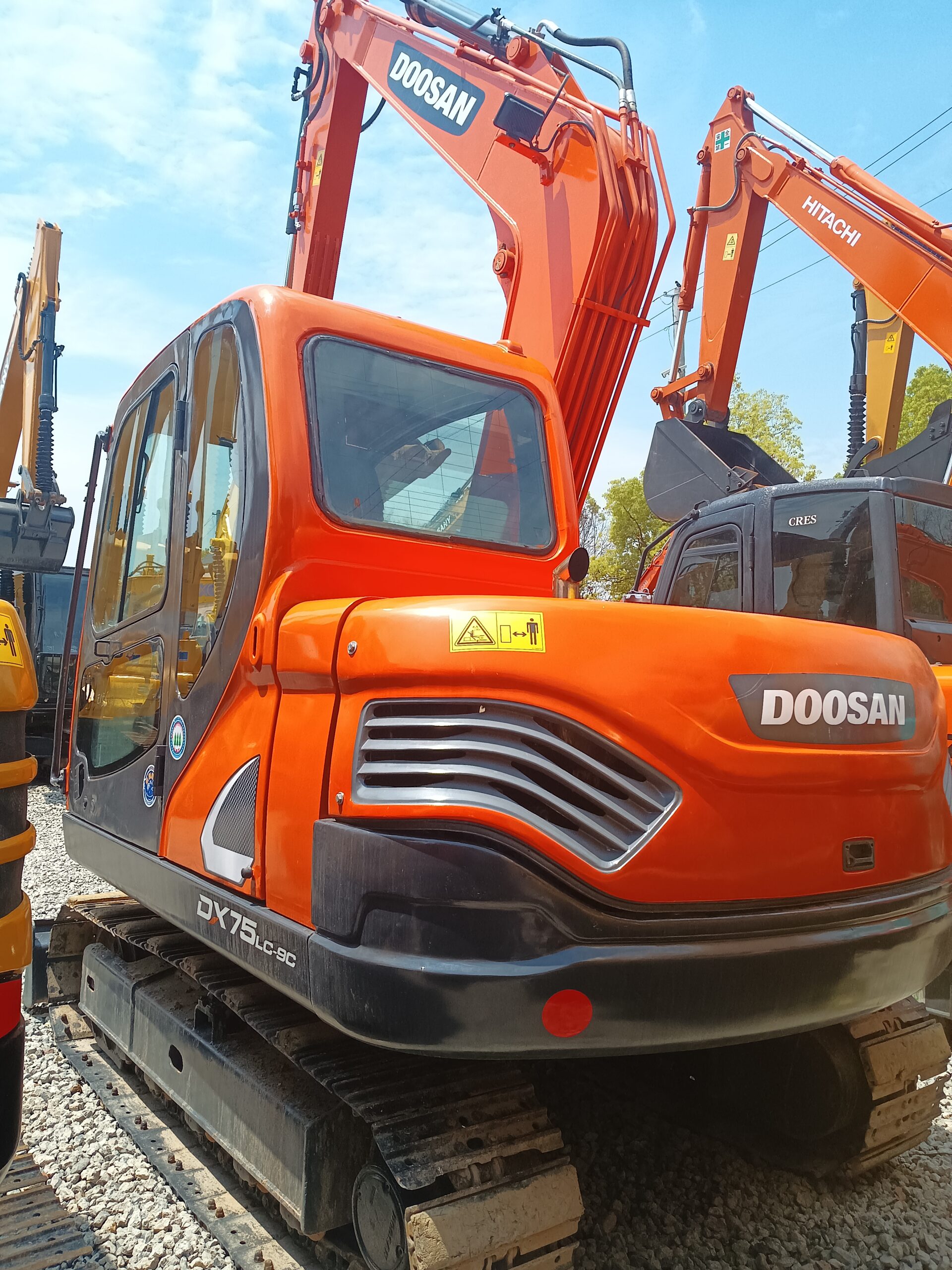 Used DOOSAN DX75LC-9C high quality originally imported excavator for sale