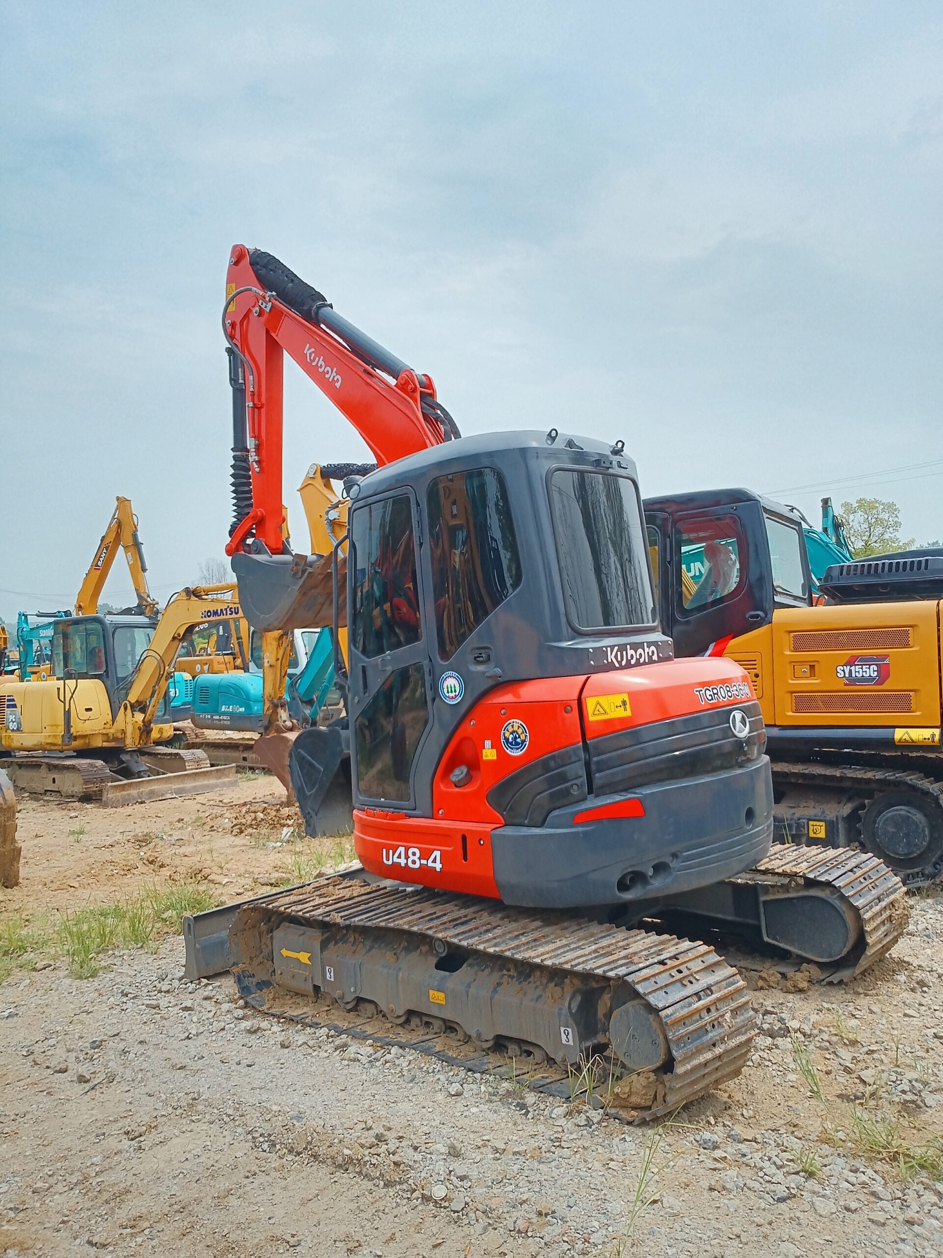 Used KUBOTA U48 mini excavator with cab round rail second-hand machine for sale