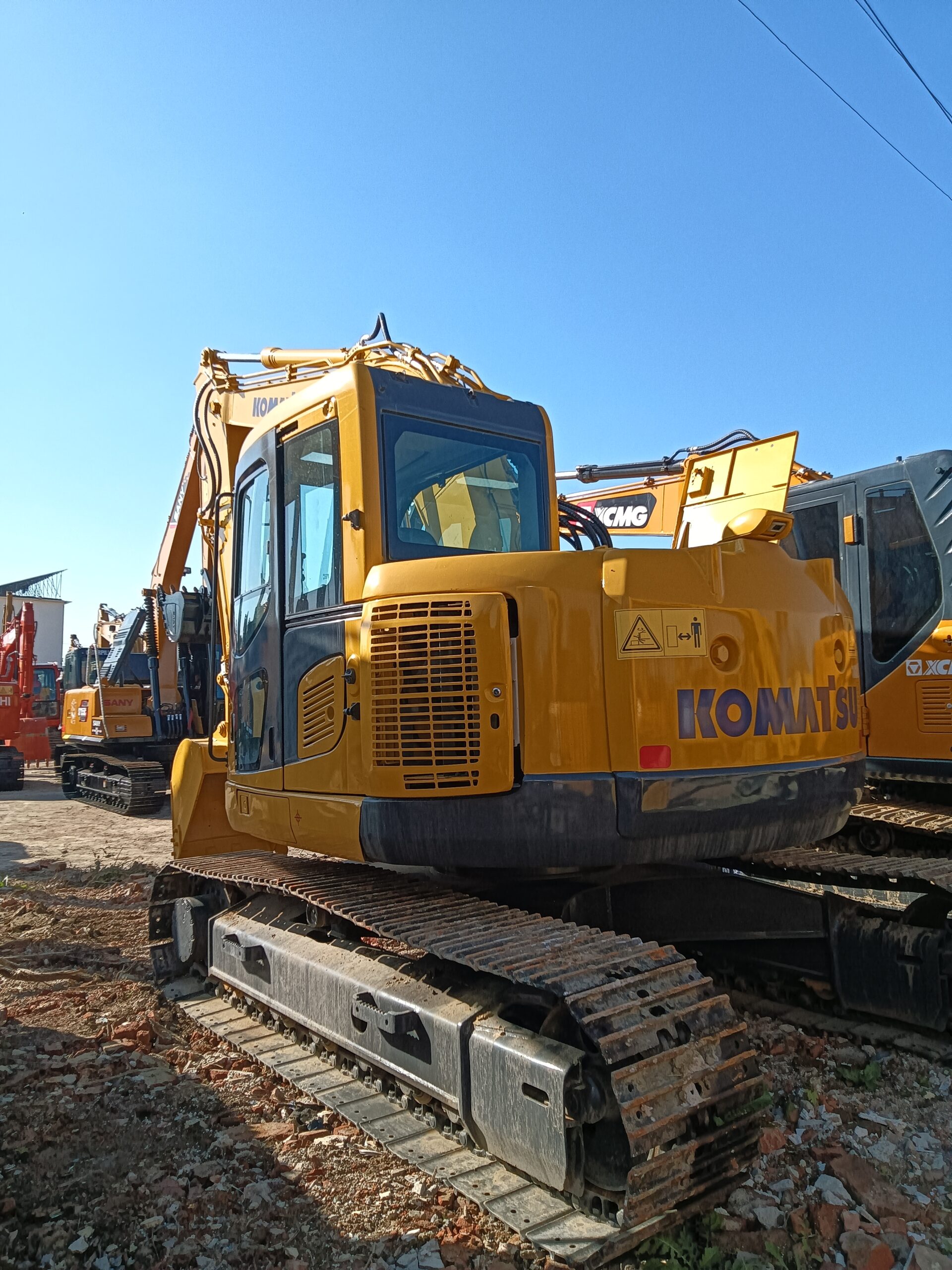 Used KOMATSU PC138US original condition round rail excavator for sale