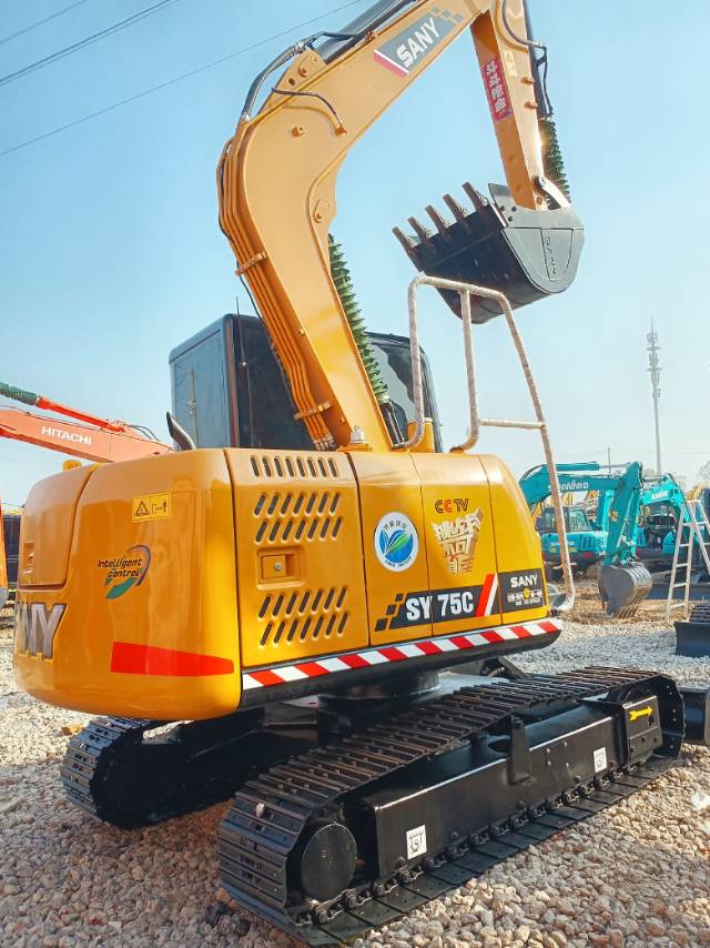 Used SANY SY75 second-hand excavator with original condition for sale