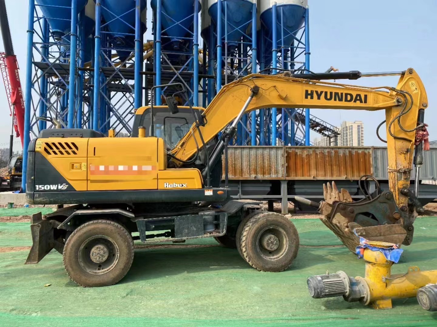 Used HYUNDAI R150W wheeled excavator Korean excavator for sale