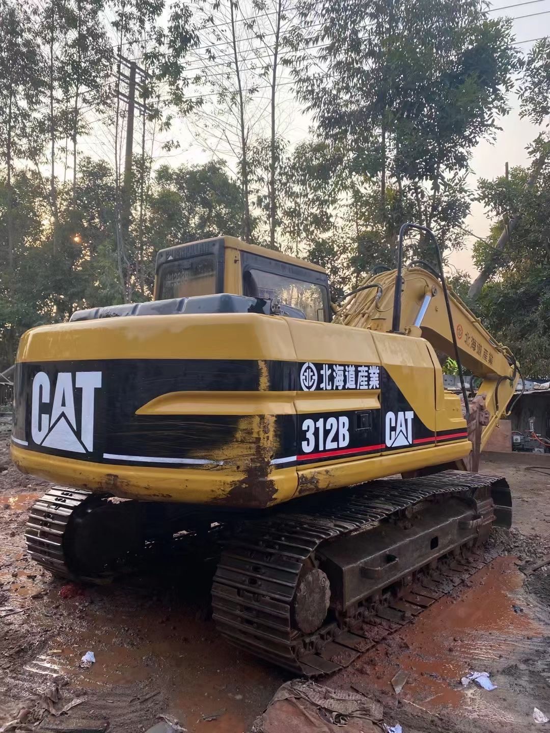 Used CAT312B 12tons caterpillar hydraulic excavator for sale