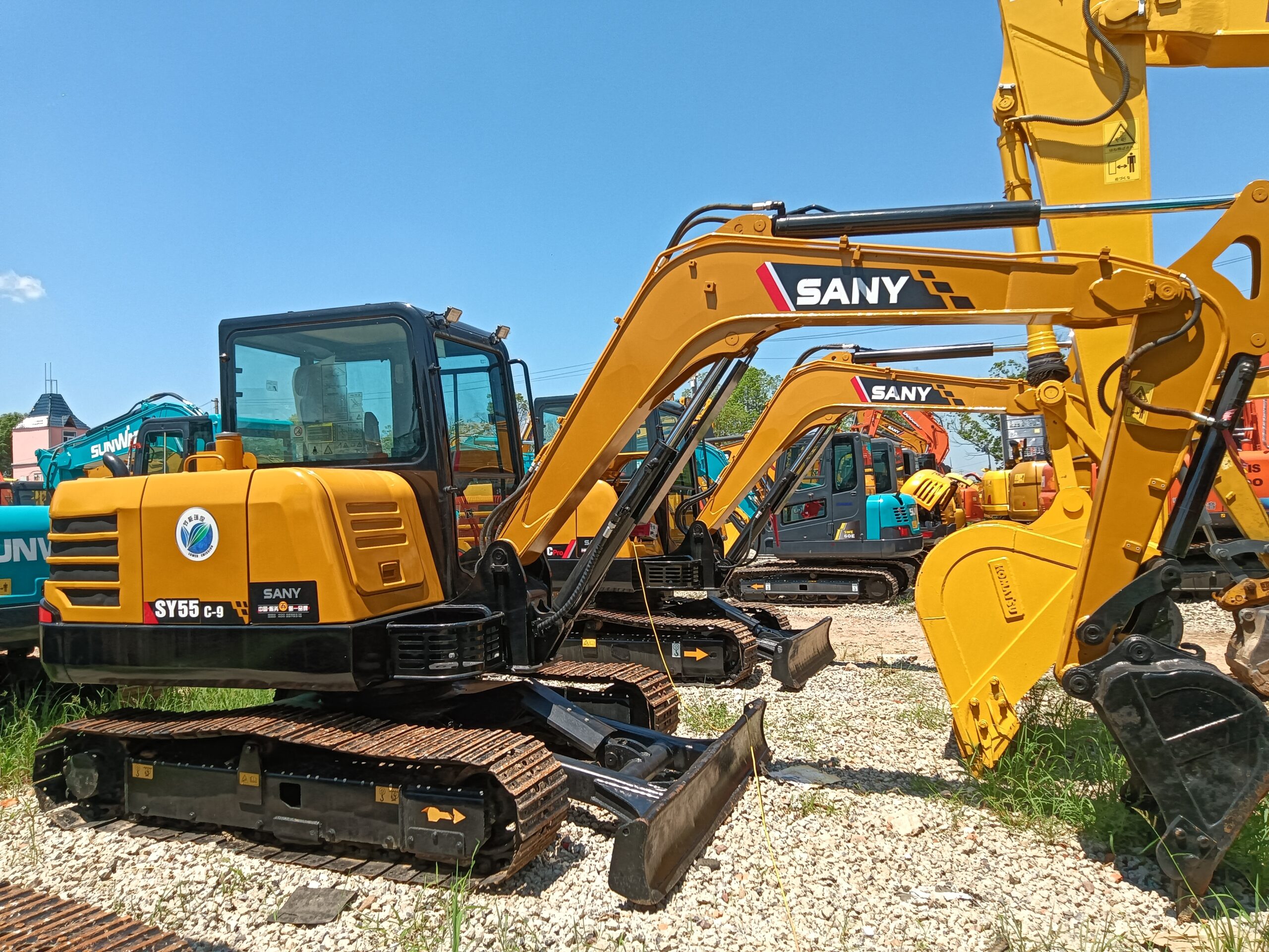 Used SANY SY55C with mini size excavator for sale